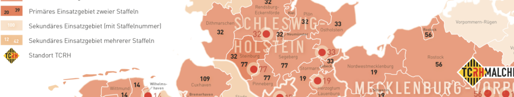 Einsatzgebiet der BRH Staffel im Landesverband Schleswig-Holstein